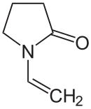 Strukturformel von N-Vinylpyrrolidon