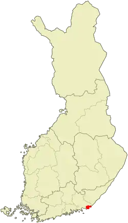 Lage von Virolahti in Finnland