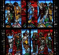 Kathedrale von Le Mans – Maria und Apostel aus einer Himmelfahrt Christi (um 1120)