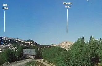 Šija und Vogel von Nordosten