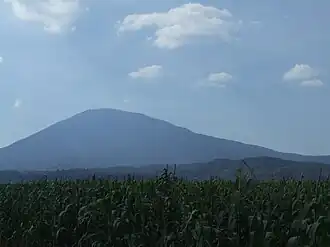 Der Xocotépetl Vulkan aus Richtung Atlacomulco