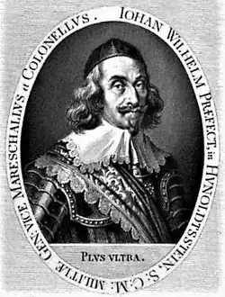 Generalfeldzeugmeister und Kommandant Joh. Wilhelm v. Hunolstein (* 1599; † 1664) / dürkastellische Linie