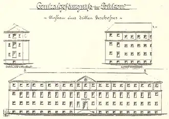 Vorderansicht des Centralgefängnis nach den Umbau 1905