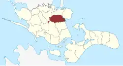 Lage des Allerslev Sogn in der Vordingborg Kommune