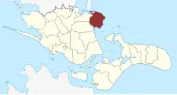 Lage des Jungshoved Sogn in der Vordingborg Kommune