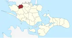 Lage des Lundby Sogn in der Vordingborg Kommune