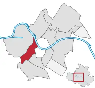Lage der Wilsdruffer Vorstadt in Dresden