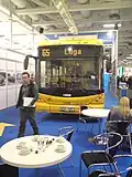Ein ehemaliger Hess BGH-N2C Vossloh-Kiepe-Hybridbus auf der Innotrans 2010.