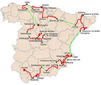Karte Vuelta a España 2010