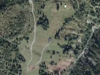 Wölflalm aus der Vogelperspektive