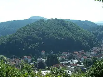 Blick von Westen auf den Scharfenberg