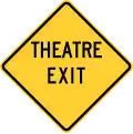 Zeichen W56-51 Theaterausfahrt' (Wisconsin)