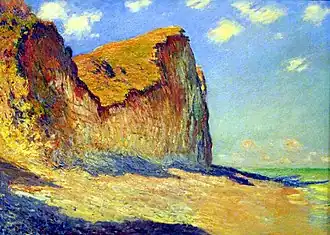 Felsen in der Normandie: Steilküste bei Pourville, 1882