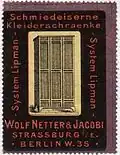 Werbemarke Stahlschrank (vor 1918)