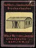 Werbemarke Wellblechbau (vor 1918)