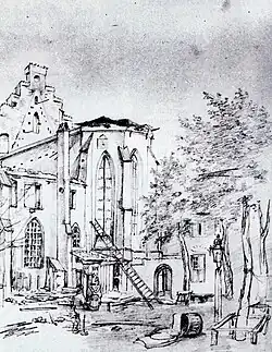 Der Chor der Kirchenruine, 1843