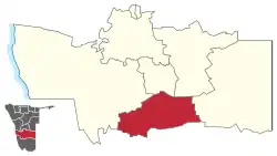 Karte Gibeon in Namibia