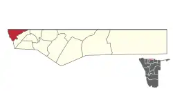 Karte Ongenga in Namibia