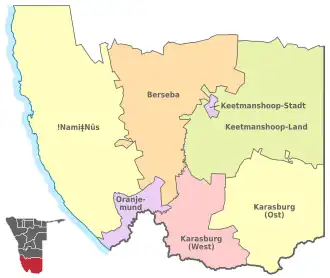 Wahlkreiskarte ǁKaras