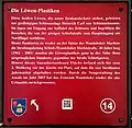 Info-Tafel des Wandsbeker Bürgervereins zu den Löwenplastiken …
