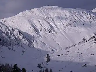 Die Bahn vom Nordhang des Penken her gesehen