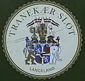 Das Wappen von Schloss Tranekær