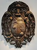 Wappen (mit Zierde) des Erzbischofs (Max Gandolf?) von Kuenburg, Metallguss, Salzburg Museum