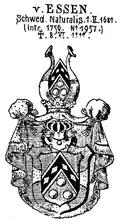 Wappen derer von Essen in Schweden (1681)