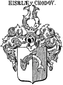 Wappen der Hiserle von Chodau (Hisrle v. Chodov) in Siebmachers Wappenbuch
