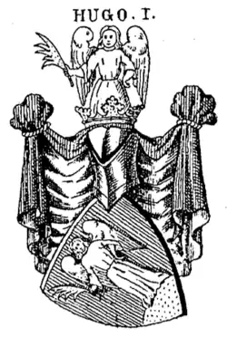 Wappen derer von Hugo (1742/1767) in Siebmachers Wappenbuch