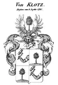 Wappen derer von Klotz by Tyroff (1814)
