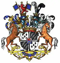 Freiherrliches Wappen derer von der Lancken-Wakenitz