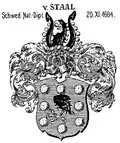 Wappen derer von Staal (schwedische Natularisation vom 20. November 1684)
