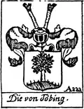 Wappen derer von Töbing bei Johann Heinrich Büttner