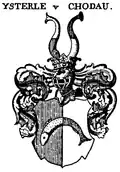 Wappen der Hiserle von Chodau (Ysterle v. Chodau) in Siebmachers Wappenbuch