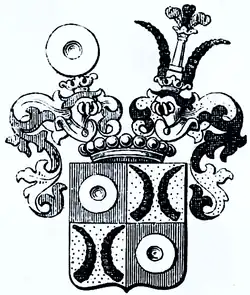 Wappen der Grafen Haller von Hallerstein in Siebenbürgen (1713)