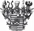 Mährisches gemehrtes Wappen der Grafen von Sinzendorf, 1653/1809, Tyroff