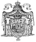 1850: Wappen des Königreichs Dänemark
