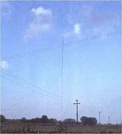 Der einstige Sendemast in Konstantynów in Polen (Höhe: 646 Meter)