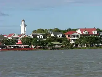 Blick auf die Waterkant in Paramaribo