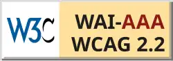 Logo für eine Konformität mit den WCAG 2.2 auf Stufe AAA