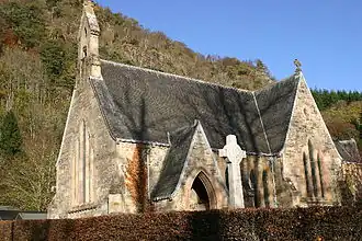 Die viktorianische Kirche bei Weem