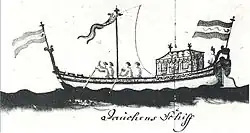 Prunkbarkasse (1730) des Generalmajors Joachim Daniel von Jauch zu Warschau