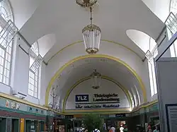 Bahnhofshalle, Innenansicht in Richtung Osten (2013)