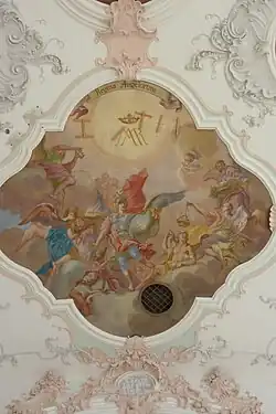 Fresko mit der Lobpreisung Marias als Regina Angelorum (Königin der Engel)