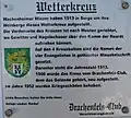 Infotafel an der Anlage des Wetterkreuzes