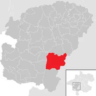 Lage der Gemeinde Weyregg am Attersee im Bezirk Vöcklabruck (anklickbare Karte)