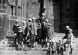 Studienfahrt mit Lehrer Carl Maria Weber, um 1925