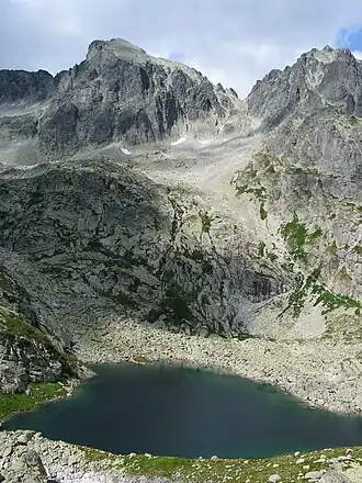 Grünseespitze, Déryspitze über dem Großen Zipser See