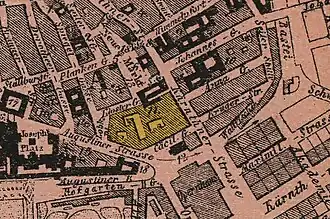 Lage des Bürgerspital-Zinshauses 1867